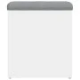 Bank mit Stauraum aus weißem Ingenieurholz 42x42x45 cm von , Bänke für Hallen und Lager - Ref: Foro24-835033, Preis: 49,73 €,...
