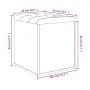 Bank mit Stauraum aus weißem Ingenieurholz 42x42x45 cm von , Bänke für Hallen und Lager - Ref: Foro24-835033, Preis: 49,73 €,...