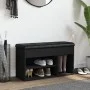 Schwarze Schuhbank aus Ingenieurholz 82x32x45,5 cm von , Bänke für Hallen und Lager - Ref: Foro24-835027, Preis: 78,57 €, Rab...