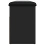 Banco zapatero madera de ingeniería negro 82x32x45,5 cm de , Bancos para recibidores y almacenamiento - Ref: Foro24-835027, P...