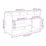 Schwarze Schuhbank aus Ingenieurholz 82x32x45,5 cm von , Bänke für Hallen und Lager - Ref: Foro24-835027, Preis: 78,57 €, Rab...