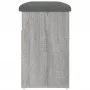Banco zapatero madera de ingeniería gris Sonoma 62x32x50 cm de , Bancos para recibidores y almacenamiento - Ref: Foro24-83510...