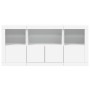 Aparador con luces LED blanco 142,5x37x67 cm de , Aparadores - Ref: Foro24-3209065, Precio: 204,01 €, Descuento: %