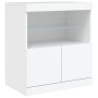 Aparador con luces LED blanco 142,5x37x67 cm de , Aparadores - Ref: Foro24-3209065, Precio: 204,01 €, Descuento: %