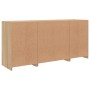 Aparador con luces LED roble Sonoma 142,5x37x67 cm de , Aparadores - Ref: Foro24-3209067, Precio: 192,54 €, Descuento: %