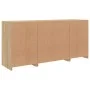 Aparador con luces LED roble Sonoma 142,5x37x67 cm de , Aparadores - Ref: Foro24-3209067, Precio: 178,68 €, Descuento: %