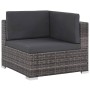 Set de muebles de jardín 6 pzas y cojines ratán sintético gris de vidaXL, Conjuntos de jardín - Ref: Foro24-44425, Precio: 45...