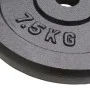 Discos de pesas de hierro fundido 4 uds 4x7,5 kg de vidaXL, Peso libre - Ref: Foro24-91393, Precio: 124,25 €, Descuento: %
