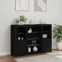 Aparadores con luces LED 3 piezas madera de ingeniería negro de , Aparadores - Ref: Foro24-3209129, Precio: 210,18 €, Descuen...