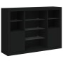 Aparadores con luces LED 3 piezas madera de ingeniería negro de , Aparadores - Ref: Foro24-3209129, Precio: 205,82 €, Descuen...