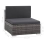 Set de muebles de jardín 6 pzas y cojines ratán sintético gris de vidaXL, Conjuntos de jardín - Ref: Foro24-44425, Precio: 45...