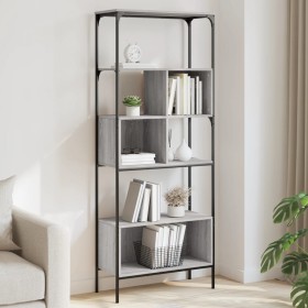 Librería 5 estantes madera ingeniería gris Sonoma 76x33x188,5cm de , Librerías y estanterías - Ref: Foro24-839006, Precio: 76...