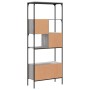 Librería 5 estantes madera ingeniería gris Sonoma 76x33x188,5cm de , Librerías y estanterías - Ref: Foro24-839006, Precio: 76...