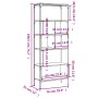 Librería 5 estantes madera ingeniería gris Sonoma 76x33x188,5cm de , Librerías y estanterías - Ref: Foro24-839006, Precio: 76...