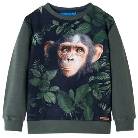 Sudadera infantil caqui oscuro 140 de , Camisetas para niños - Ref: Foro24-13053, Precio: 12,22 €, Descuento: %