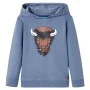 Sudadera infantil con capucha azul melange 140 de , Camisetas para niños - Ref: Foro24-13018, Precio: 15,49 €, Descuento: %