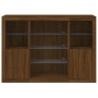 Aparador con luz LED 3 pzas madera de ingeniería marrón roble de , Aparadores - Ref: Foro24-3209134, Precio: 204,90 €, Descue...