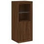 Aparador con luz LED 3 pzas madera de ingeniería marrón roble de , Aparadores - Ref: Foro24-3209134, Precio: 201,91 €, Descue...