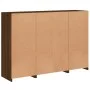Aparador con luz LED 3 pzas madera de ingeniería marrón roble de , Aparadores - Ref: Foro24-3209134, Precio: 201,91 €, Descue...