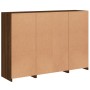 Aparador con luz LED 3 pzas madera de ingeniería marrón roble de , Aparadores - Ref: Foro24-3209134, Precio: 204,90 €, Descue...