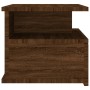 Mesita de noche flotante madera marrón roble 40x31x27 cm de vidaXL, Mesitas de noche - Ref: Foro24-815316, Precio: 42,11 €, D...