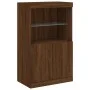 Aparador con luces LED roble marrón 60,5x37x100 cm de , Aparadores - Ref: Foro24-836671, Precio: 79,30 €, Descuento: %