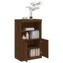 Aparador con luces LED roble marrón 60,5x37x100 cm de , Aparadores - Ref: Foro24-836671, Precio: 81,00 €, Descuento: %