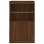 Aparador con luces LED roble marrón 60,5x37x100 cm de , Aparadores - Ref: Foro24-836671, Precio: 81,00 €, Descuento: %