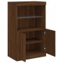 Aparador con luces LED roble marrón 60,5x37x100 cm de , Aparadores - Ref: Foro24-836671, Precio: 81,00 €, Descuento: %