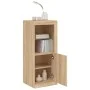 Aparador con luces LED roble Sonoma 41x37x100 cm de , Aparadores - Ref: Foro24-836646, Precio: 73,04 €, Descuento: %