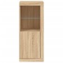 Aparador con luces LED roble Sonoma 41x37x100 cm de , Aparadores - Ref: Foro24-836646, Precio: 74,37 €, Descuento: %
