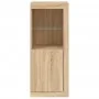 Aparador con luces LED roble Sonoma 41x37x100 cm de , Aparadores - Ref: Foro24-836646, Precio: 73,04 €, Descuento: %