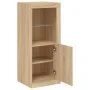 Aparador con luces LED roble Sonoma 41x37x100 cm de , Aparadores - Ref: Foro24-836646, Precio: 73,04 €, Descuento: %