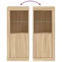 Aparador con luces LED roble Sonoma 41x37x100 cm de , Aparadores - Ref: Foro24-836646, Precio: 73,04 €, Descuento: %