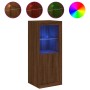 Aparador con luces LED roble marrón 41x37x100 cm de , Aparadores - Ref: Foro24-836650, Precio: 76,24 €, Descuento: %