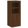 Aparador con luces LED roble marrón 41x37x100 cm de , Aparadores - Ref: Foro24-836650, Precio: 75,01 €, Descuento: %