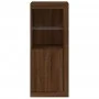 Aparador con luces LED roble marrón 41x37x100 cm de , Aparadores - Ref: Foro24-836650, Precio: 75,01 €, Descuento: %