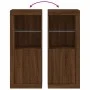 Aparador con luces LED roble marrón 41x37x100 cm de , Aparadores - Ref: Foro24-836650, Precio: 75,01 €, Descuento: %