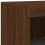 Aparador con luces LED roble marrón 41x37x100 cm de , Aparadores - Ref: Foro24-836650, Precio: 76,24 €, Descuento: %