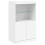 Aparador con luces LED blanco 60,5x37x100 cm de , Aparadores - Ref: Foro24-836665, Precio: 76,17 €, Descuento: %