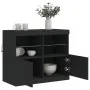 Aparador con luces LED negro 81x37x67 cm de , Aparadores - Ref: Foro24-836659, Precio: 87,82 €, Descuento: %