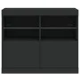 Aparador con luces LED negro 81x37x67 cm de , Aparadores - Ref: Foro24-836659, Precio: 87,82 €, Descuento: %