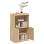 Aparador con luces LED roble Sonoma 60,5x37x100 cm de , Aparadores - Ref: Foro24-836667, Precio: 74,44 €, Descuento: %