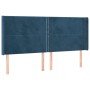 Cabecero con orejas de terciopelo azul oscuro 163x16x118/128 cm de , Cabeceros y pies de cama - Ref: Foro24-3119498, Precio: ...