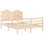 Estructura de cama con cabecero madera maciza 140x200 cm de , Camas y somieres - Ref: Foro24-3194181, Precio: 145,97 €, Descu...