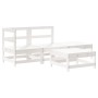 Juego de muebles de jardín 4 pzas madera maciza de pino blanco de , Conjuntos de jardín - Ref: Foro24-3186495, Precio: 290,58...