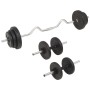 Juego de pesas 30 kg barra y mancuernas de vidaXL, Peso libre - Ref: Foro24-91401, Precio: 124,15 €, Descuento: %