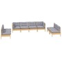 Juego de muebles de jardín 8 pzas y cojines madera maciza pino de , Conjuntos de jardín - Ref: Foro24-3096231, Precio: 581,66...