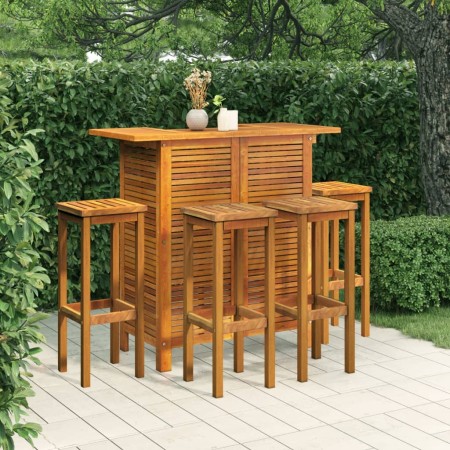 Juego muebles de bar para jardín 5 pzas madera maciza de acacia de , Conjuntos de jardín - Ref: Foro24-3115997, Precio: 385,1...
