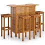 Juego muebles de bar para jardín 5 pzas madera maciza de acacia de , Conjuntos de jardín - Ref: Foro24-3115997, Precio: 385,1...